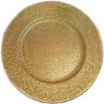 Tiger Chef Gold Charger Plates - Plate Chargers for Dinner Plates - Glitter Wedding Décor Placemats Set of 12