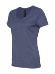 Hanes Womens Nano-T V-Neck T-Shirt (S04V) -Heather BL -3XL