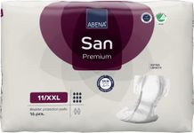 ABENA San Premium XXL Mens & Womens Incontinence Pads, Breathable & Comfortable, Fast Absorption, Discreet & Effective Shaped Incontinence Pads for Men/Women - Air Plus, 11, XL2, 16PK