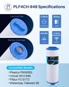 POOLPURE Wireless Pool Robot Vacuum – 100 Min, Double Motor, IPX8, LED, Self-Parking