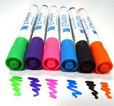 Ezmark - 6 Colour Whiteboard Marker or Dry Erase Marker or Temporary Marker(Multi Color)