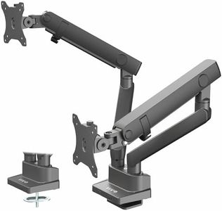 VIVO Premium Aluminum Full Motion Dual Monitor Desk Mount Stand with Lift Engine Arm, Fits Ultrawide Screens up to 35 inches, STAND-V102BB