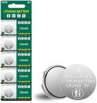 5 Pack CR2430 3V Lithium Battery CR 2430 Coin Cell Battery Compliant with Coin Battery Information and Safety Standard 2020