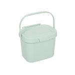 Addis Everyday Kitchen Food Waste Compost Caddy Bin, 4.5 Litre, Mist Soft Green, 518696