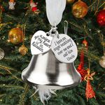 Loss of Uncle Memorial Ornament Larger Christmas Bell Sympathy Bereavement Gifts in Memory of Loved One A Piece of My Heart is in Heaven with Silk Ribbon & Red Gift Box