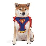 DC Comics for Pets Superman Dog Harness | Superman Dog Costume No Pull Dog Harness | Dog Harness with Superman Cape | Superman Dog Apparel & Accessories Large Dog Harness, Size L,Blue/Red