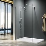 800mm Walk in Shower Enclosure 8mm Easy Clean Glass Wetroom Shower Screen Panel