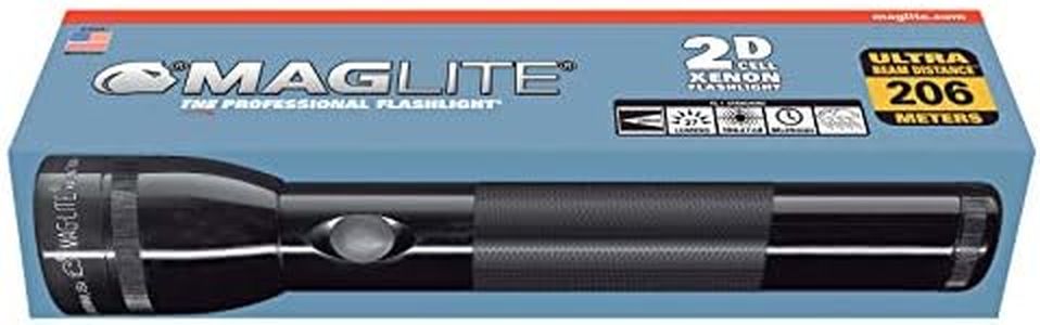 Maglite Heavy-Duty Incandescent 2-Cell D Flashlight in Display Box, Black