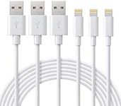 ilikable iPhone Charger Cable 3Pack 2M USB to Lightning Cable MFi Certified Charger Cord Charging Compatible with iPhone 14 13 12 11 Xs Max XR X 8 7 6s Plus, iPad Mini Air, iPod, Airpods-White