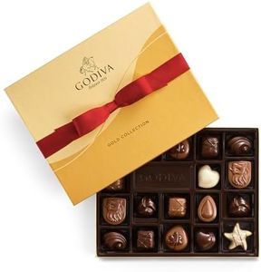 Godiva Chocolatier Chocolate Gift Box with Red Ribbon - 18 pc Assorted Milk, White and Dark Chocolates - Elegant Candy Box Treat for Women or Men, Easter Candy