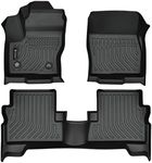 Findway F100 3D Car Floor Mat/Liner (TPE Rubber) Compatible with Ford Escape 2013-2019, All Weather, Laser Scanned, Great Coverage. for 1st & 2nd Row - Black