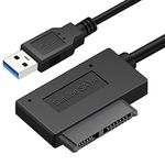 Eyoold Usb 3.0 To 7+6 13Pin Slimline Sata Laptop Cd, Dvd Rom Optical Drive Adapter Cable - Black