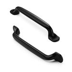 FURNIWARE 12Pack Cabinet Hardware Drawer Appliance Pulls, Kitchen Cabinet Door Handles Pull, Matt Black-5 Inch(128mm) Hole Center