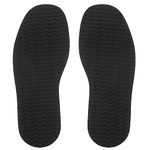 sourcing map 1Pair Shoe Rubber Full Sole Repair 4mm Thickness Replacement Bottom Non-Slip for Leather Shoes, Black