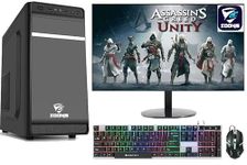 Zoonis i7 Gaming Pc Full Setup Desktop Complete Computer Core I7 2600 |16GB Ram |512GB SSD| |Windows 10| GT 4GB 730 Graphics Card with 19 inches led Monitor RGB Keyboard Mouse Wi-fi Ready to Play