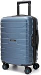 BAGSMART Carry On Luggage 22x14x9 Airline Approved with TSA Lock,20 Inch Lightweight Luggage with Spinner Wheels,100% PC Hard Shell Carry On Suitcases for Men Women,Royal Blue