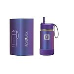 IRON °FLASK Kids Water Bottle - Straw Lid, 20 Name Stickers, Vacuum Insulated Stainless Steel, Double Walled Tumbler Travel Cup, Thermos Mug - Aurora, 14 Oz