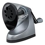 Westcott E-16549 00 iPoint ClassAct Manual Pencil Sharpener with Anti-Microbial Protection - Grey