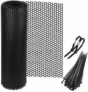 15.7 in x 19.7 FT Plastic Chicken Wire Fencing,Comes with 20 Twist Ties, Black Chicken Wire mesh,Poultry Netting,Poultry Fence,Chicken Wire for Crafts,Plastic Garden Fencing,Floral Chicken Wire