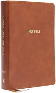 NKJV, Foundation Study Bible, Large Print, Leathersoft, Brown, Red Letter, Comfort Print: Holy Bible, New King James Version