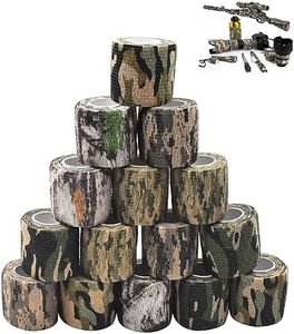 Cinta de Camuflaje 15 rollos Vendas Camuflaje, Militar Cinta de Camuflaje, Cinta De Camuflaje Autoadhesiva, Cinta elástica de camuflaje para Acampar al Aire Libre, fotografía, Caza, Telescopio