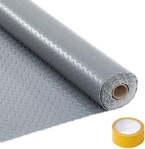 8x20 ft Garage Floor Mat, 2.8 mm Thickened Non-Slip PVC Garage Mat Roll, Diamond Plate Floor Protector Mat with 33 ft Tapes for Garage, Under Car Parking Mat for SUVs, Trucks, Sports Car, Indoor Use