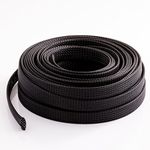 InstallerParts 100Ft Expandable Braided Cable Sock - Black - 1/2" Diameter