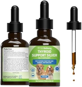 Pet Wellbeing Thyroid Support Silver for Dogs - Holistic Energy & Metabolism Support with Ashwagandha & Forskohlii, Canine Thyroid Supplement - NASC Certified & Vet-Formulated - 2 oz Liquid Formula