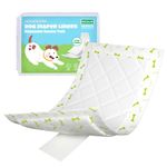 Jollywoods Dog Diaper Liners Booster Pads for Male & Female Dogs, Disposable Doggie Diaper Inserts Fit Dog Belly Bands and Male Wraps, Super Absorbent and Leakproof (Regular-100Count)