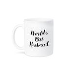 3dRose"Phrase - Worlds Best Husband" Mug, 15 oz