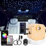 CHINLY Starlight Headliner Kit Twinkle 16W 450pcs 13.1ft (0.03in+0.04in+0.06in) Star Lights for Car, Fiber Optic Star Ceiling Light, RGBW Bluetooth APP+Remote+Star light headliner Kit for Home Theater