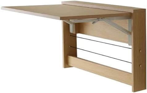 Wall Mounted Folding Table,Wall Desk fold Down,Floating Desk for Study, Functional Hanging Desk for Home Office Workstation, Bedroom,Kitchen Dining (Wood Color-right angle, 100*41.5cm/39.4*16.3inch)