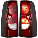 vvavv Smoke Tint Replacement Brake Tail Lights Set For Chevy Silverado 2003-2006 Truck w/Bulb and Harness