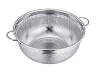 Stainless Steel Colander, Micro-Perforated Metal Colander with Handle, 20cm Colander Strainer for Food Fruit Vegetable Pasta - Dishwasher Safe