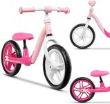 lionelo ALEX Kids' Balance Bike for Ages 3+ Lightweight, Adjustable Seat, EVA Foam Wheels, Safety Handlebar, Up to 30kg - Perfect Outdoor Adventure Gift for Boys & Girls