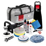 RUPES LH19E rotary polisher kit Compound, Foam, Wool & Claw Pad, Cable Clamp & Towels (Complete Kit)