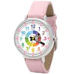 Kiddus Educational Watches for Girls. Children Watch to Learn Time. Analogue First Watch for Kids from 5 Years Old. Time Teacher Exercices Included