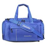 satellite Polyester 26 cm Travel Duffle Bag with Shoe Compartment - (AG17_Blue)