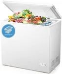 Electactic Chest Freezer 7.0 Cubic Feet Compact Freezer with 3 Removable Baskets, Free Standing Top open Door Deep Freezer, Adjustable Temperature for Home Dorm, Bar, Basement, Kitchen (White)