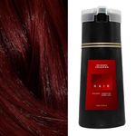 Hair Dye Shampoo, 200ml Natural Plant Hair Dye Shampoo, Instant Dye Shampoo for Gray Hair Coverage, Hair Color Shampoo Haircare Suitable for Women (red)