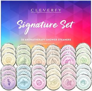 Cleverfy Shower Steamers Aromatherapy - 36 Pack of Shower Bombs with Essential Oils. Self Care Christmas Gifts for Women and Stocking Stuffers for Adults and Teens. Signature Set