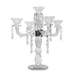 allgala 5-Arm Crystal Candelabra Taper Candlestick Candle Holder