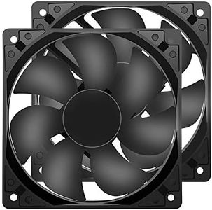 Strong Quiet 12025 Fan 120x120x25mm 12cm 120mm Computer Case Fan DC 12V Cooling Fan for Computer case 2Pin 2 Wire 1600RPM 2-Pack