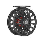 Redington Crosswater IV, Prespooled Fly Reel with 8WT Fly Line and Dacron Backing, Black, 7/8/9