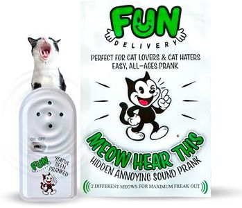 FUN delivery Hidden Cat Sound Prank Device – Pranks Device - Meow Noise Maker with Random Intervals – Funny Gag Toy, Offices, Parties, and Pranksters