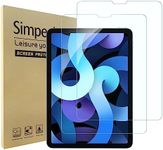 Simpeak 2 Pack Screen Protector Compatible with Apple iPad Air 5/4 (10.9-Inch, 2022/2020 Model, 5th/4th Generation), Tempered Glass Screen Protectors Replacement for iPad Pro 11-Inch All Models