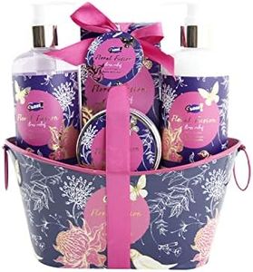 GLOSS ! | Set de baño de 4 piezas | Fragancia Lys y Freesia | Cesta de belleza | Idea de regalo original para mujeres, cumpleaños, día de la madre|Regalos de Navidad