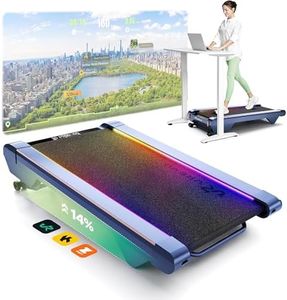 UREVO Smart Walking Pad with 14% Incline, Under Desk Treadmill for Home Use, Extended Running Belt, LED Remote, Speed-Responsive Lighting, Quiet Brushless Motorized, UREVO APP Compatible, CyberPad