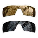 2 Pair Polarized Lens Replacement for Oakley Oil Rig Bronze Gold&Black