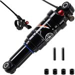 DNM Mountain Bike MTB Air Rear Shock Rebound/Remote Lock Out/Air Compression Pressure Adjustable - AL7075 Shaft & AL6061 Shock Body - Extra Bushing Hardware - Length 190mm